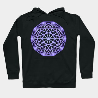 Light Peri Purple Polyhedron Geometric Shape Hoodie